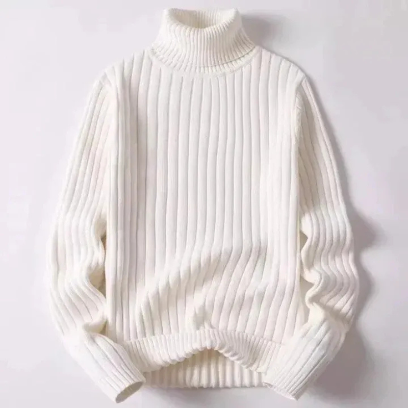 Herren warmer Rippstrickpullover in modernem Design