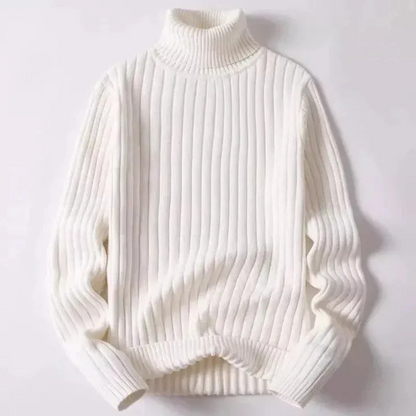 Herren warmer Rippstrickpullover in modernem Design