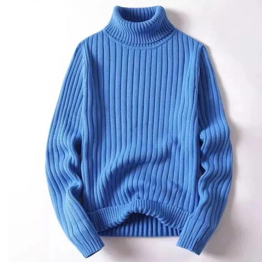 Herren warmer Rippstrickpullover in modernem Design