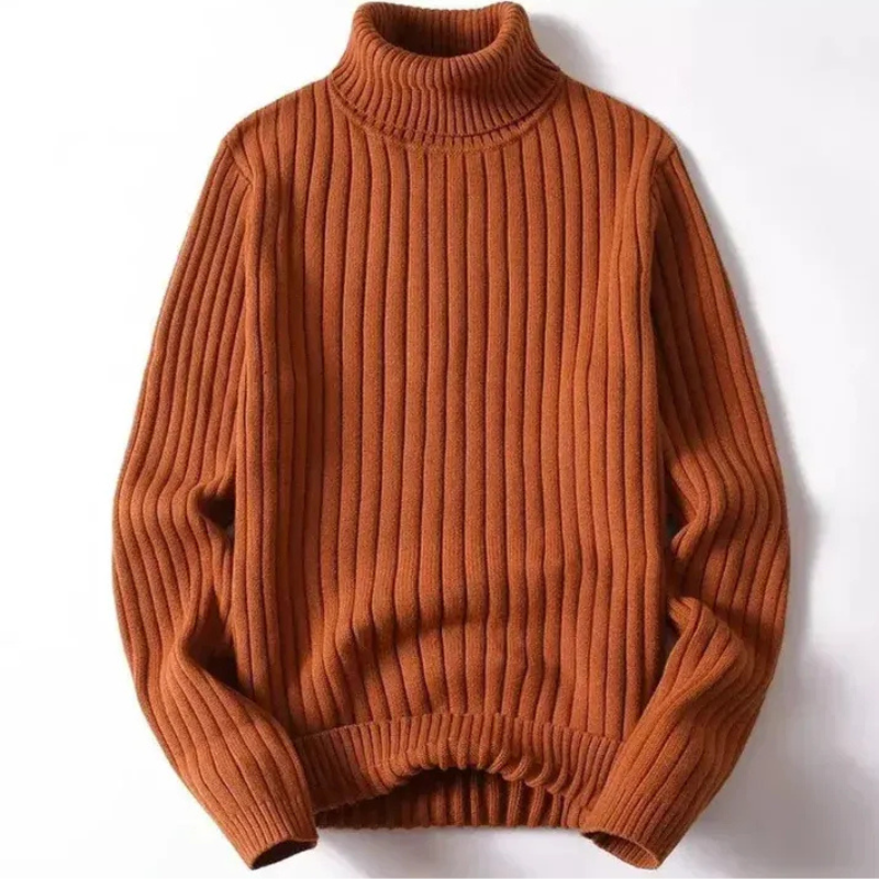 Herren warmer Rippstrickpullover in modernem Design