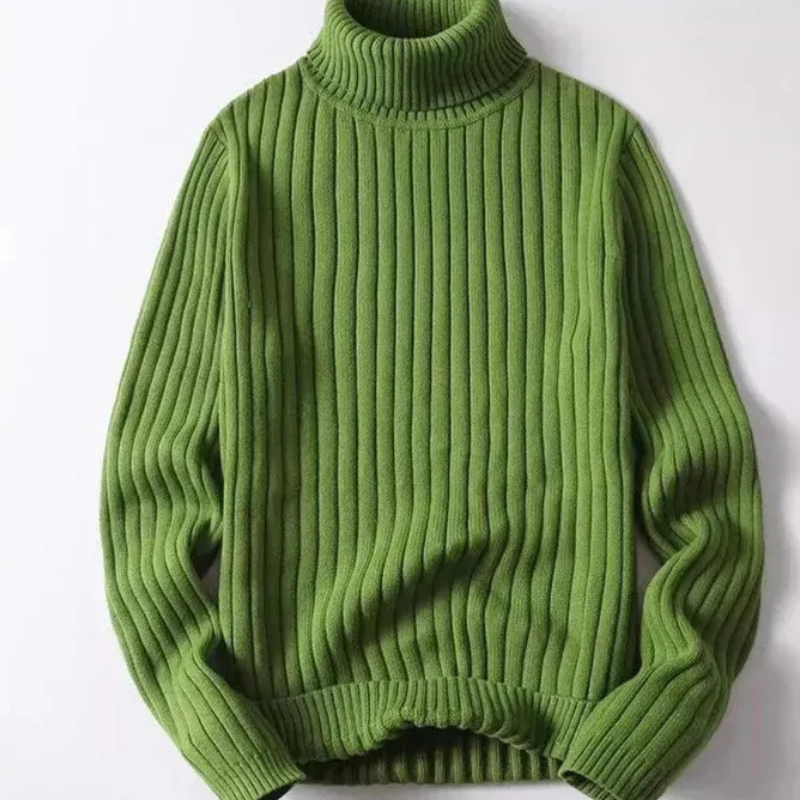 Herren warmer Rippstrickpullover in modernem Design