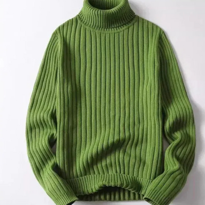 Herren warmer Rippstrickpullover in modernem Design