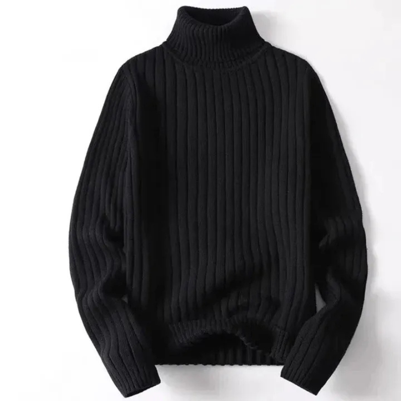 Herren warmer Rippstrickpullover in modernem Design