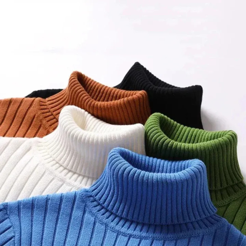 Herren warmer Rippstrickpullover in modernem Design