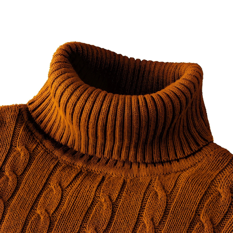 Herren Rollkragenpullover in klassischem Design für kalte Tage