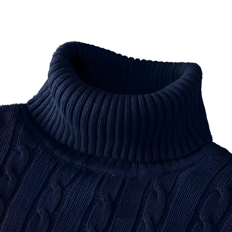 Herren Rollkragenpullover in klassischem Design für kalte Tage