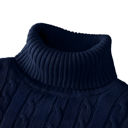 Herren Rollkragenpullover in klassischem Design für kalte Tage