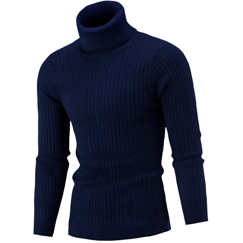 Herren Rollkragenpullover in klassischem Design für kalte Tage