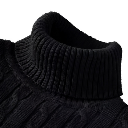 Herren Rollkragenpullover in klassischem Design für kalte Tage