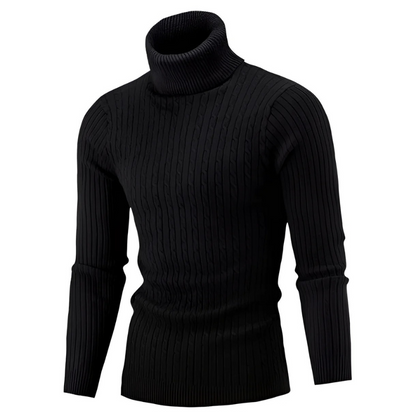 Herren Rollkragenpullover in klassischem Design für kalte Tage