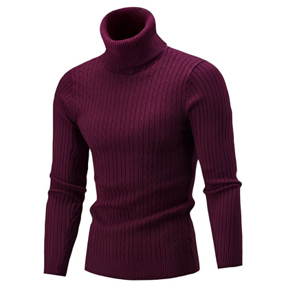 Herren Rollkragenpullover in klassischem Design für kalte Tage