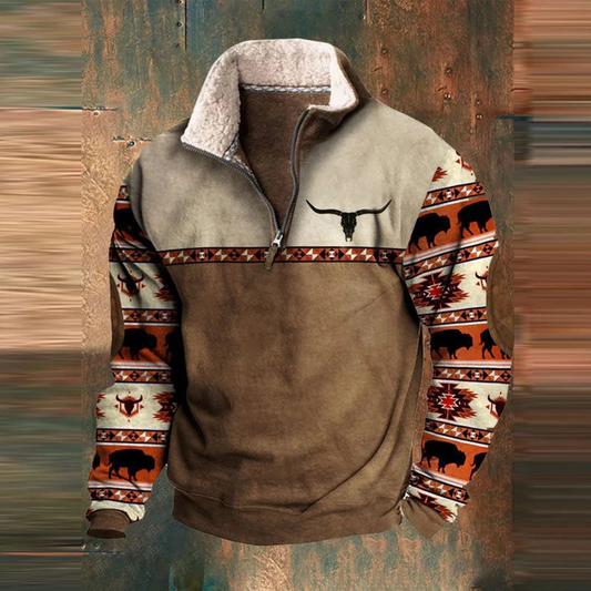  Herren warmer Vintage-Pullover in klassischem Stil für Herbst und Winter