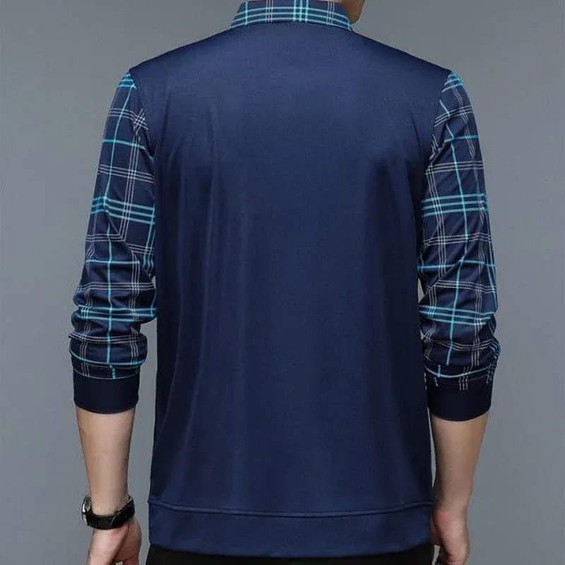 Herren warmes kariertes Poloshirt in zeitlosem Design