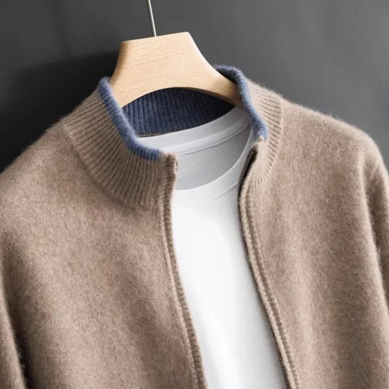 Herren weiche Herbstjacke in zeitlosem Design