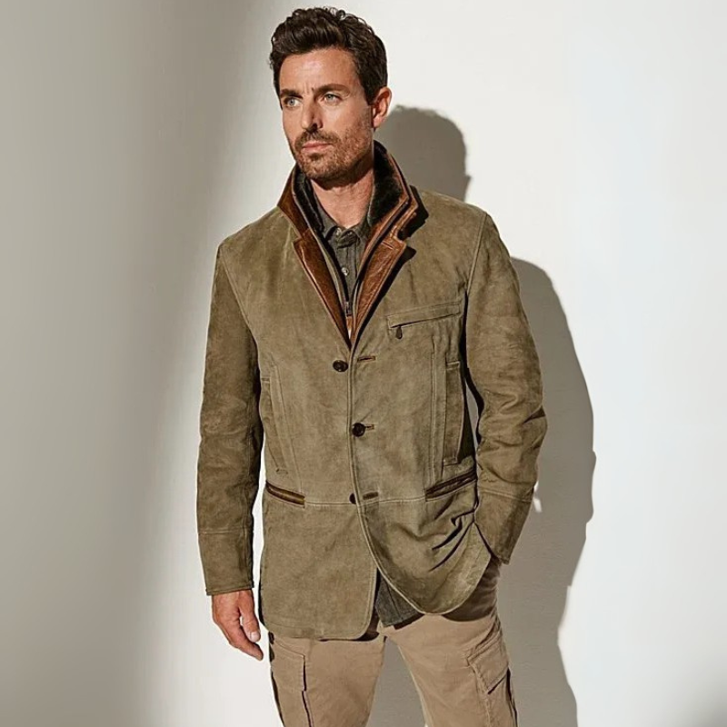 Herren zeitlose warme Vintage-Jacke im klassischen Stil