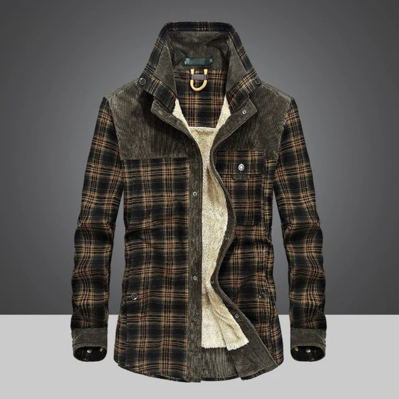 Karierte Vintage-Jacke für Herren, klassisch und vielseitig für Alltag und Büro