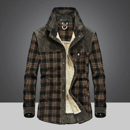 Karierte Vintage-Jacke für Herren, klassisch und vielseitig für Alltag und Büro