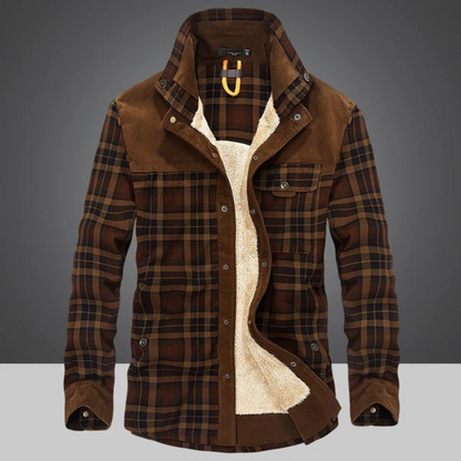Karierte Vintage-Jacke für Herren, klassisch und vielseitig für Alltag und Büro
