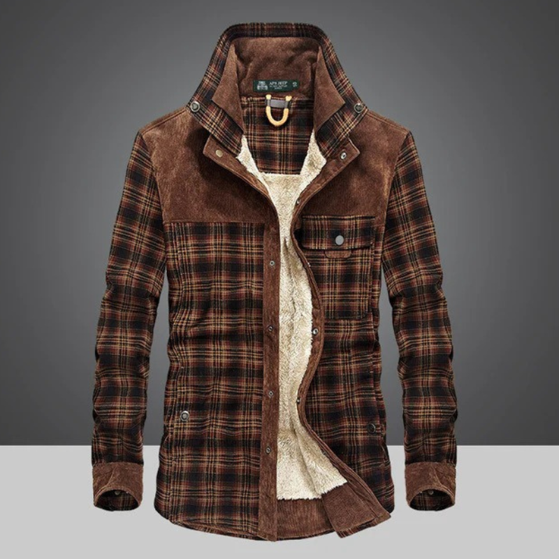 Karierte Vintage-Jacke für Herren, klassisch und vielseitig für Alltag und Büro