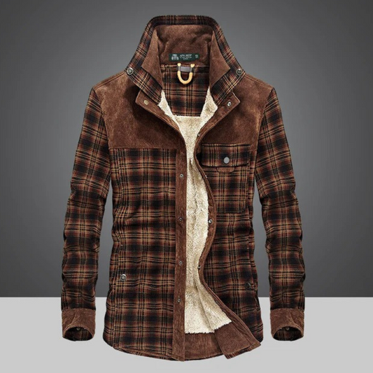 Karierte Vintage-Jacke für Herren, klassisch und vielseitig für Alltag und Büro