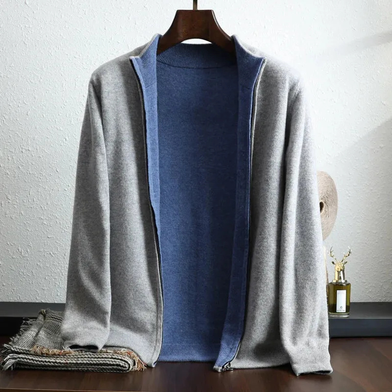 Klassische Herrenjacke mit Reißverschluss in modernem Schnitt