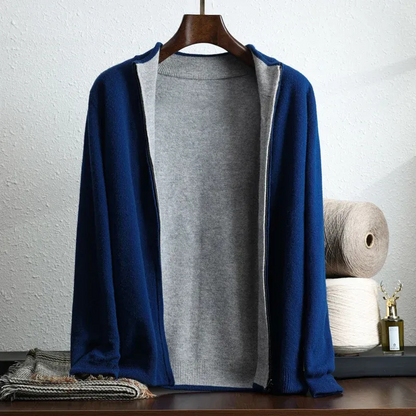 Klassische Herrenjacke mit Reißverschluss in modernem Schnitt
