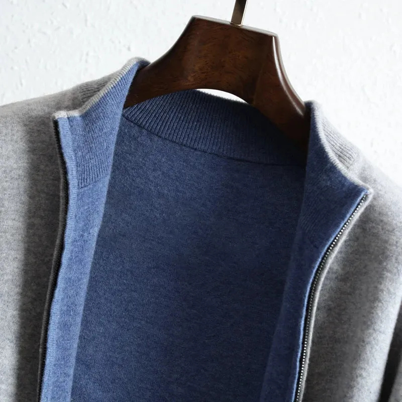 Klassische Herrenjacke mit Reißverschluss in modernem Schnitt