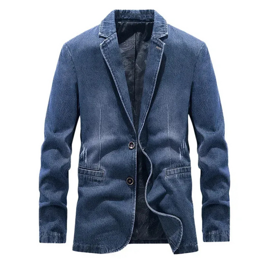 Klassische Jeansblazerjacke für Herren im eleganten und modernen Design.