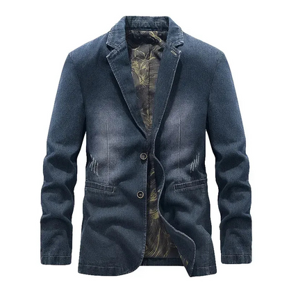 Klassische Jeansblazerjacke für Herren im eleganten und modernen Design.