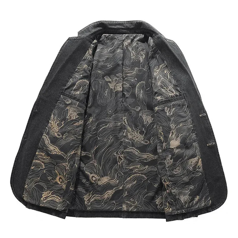 Klassische Jeansblazerjacke für Herren im eleganten und modernen Design.