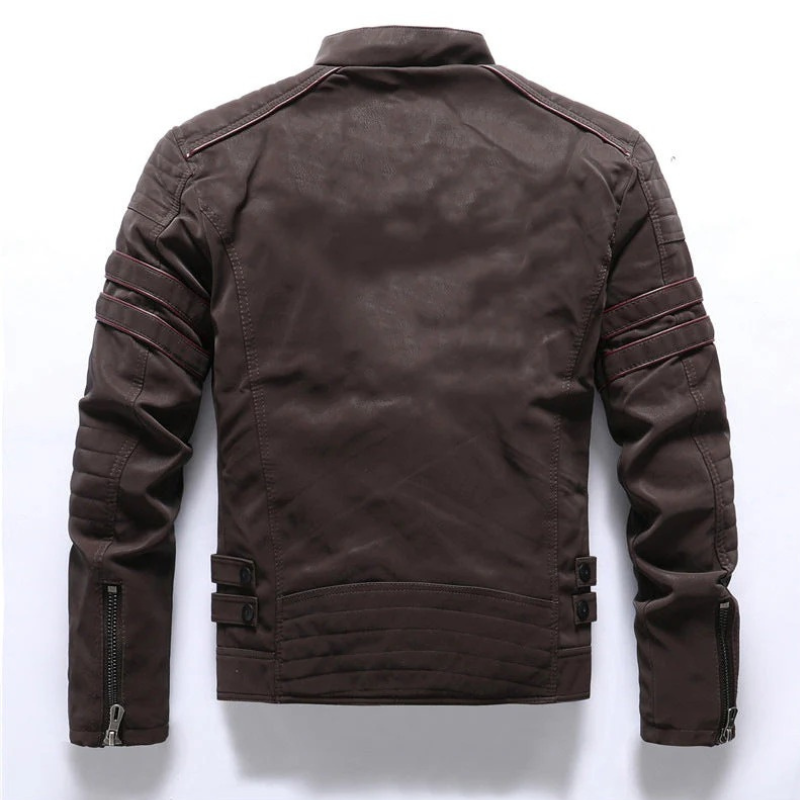 Klassische Luxus-Bikerjacke für Herren im markanten Design