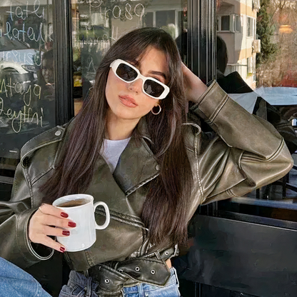 Klassische Motorradjacke für Damen in modernem und stilvollem Design