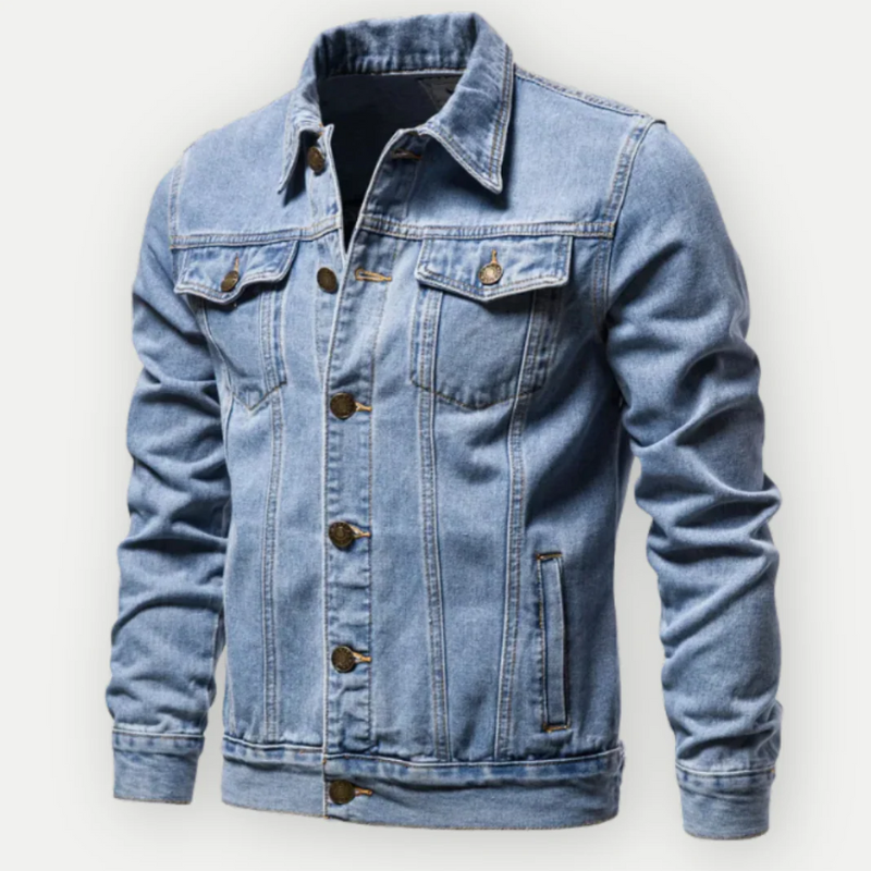 Klassische Truckerjacke aus Denim für Herren in zeitlosem Design