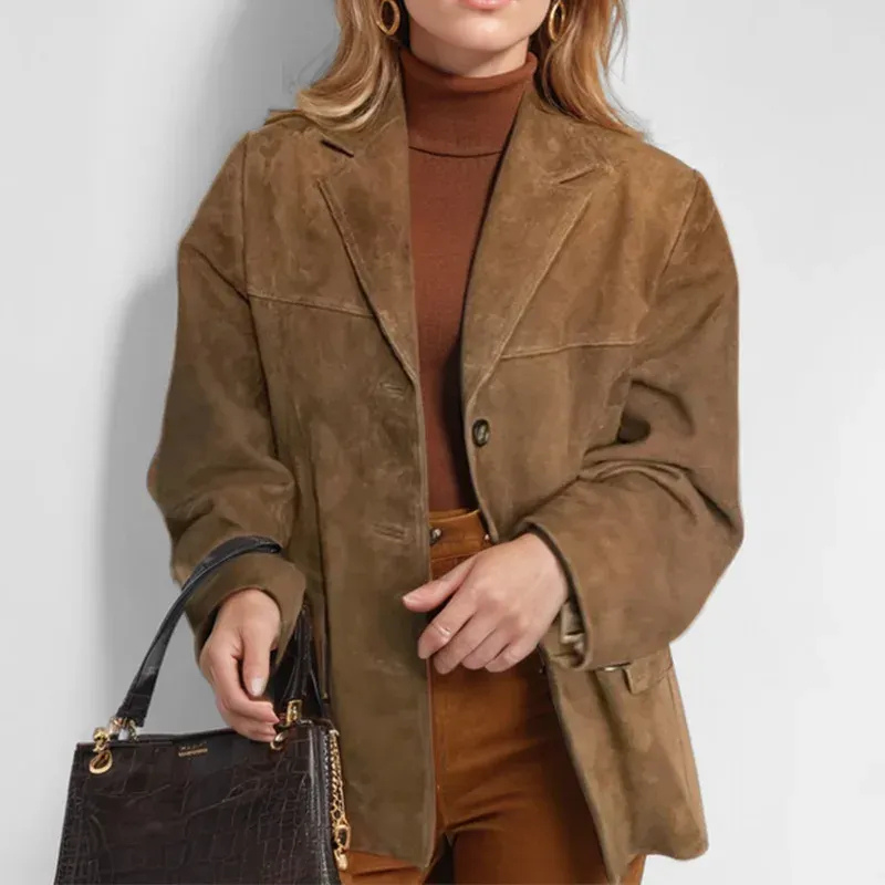 Klassischer Damen-Blazermantel in Übergröße für stilvolle Outfits