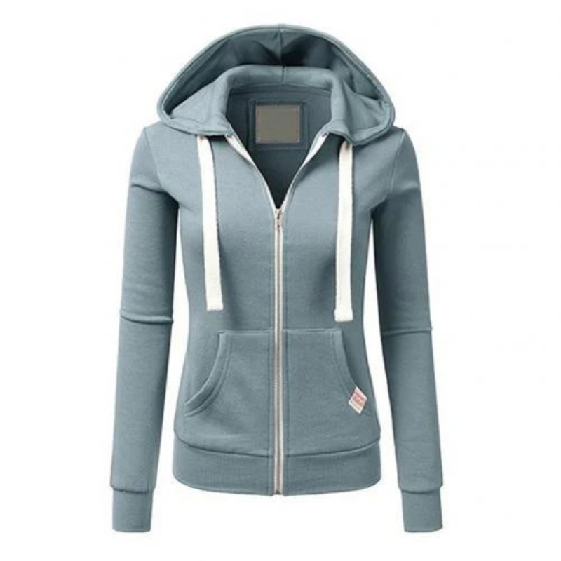Klassischer Damen-Hoodie mit Reißverschluss im zeitlosen Stil