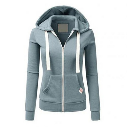 Klassischer Damen-Hoodie mit Reißverschluss im zeitlosen Stil