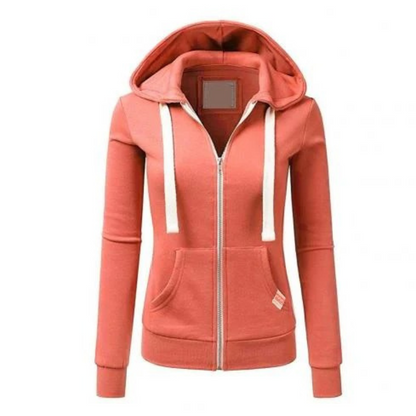 Klassischer Damen-Hoodie mit Reißverschluss im zeitlosen Stil