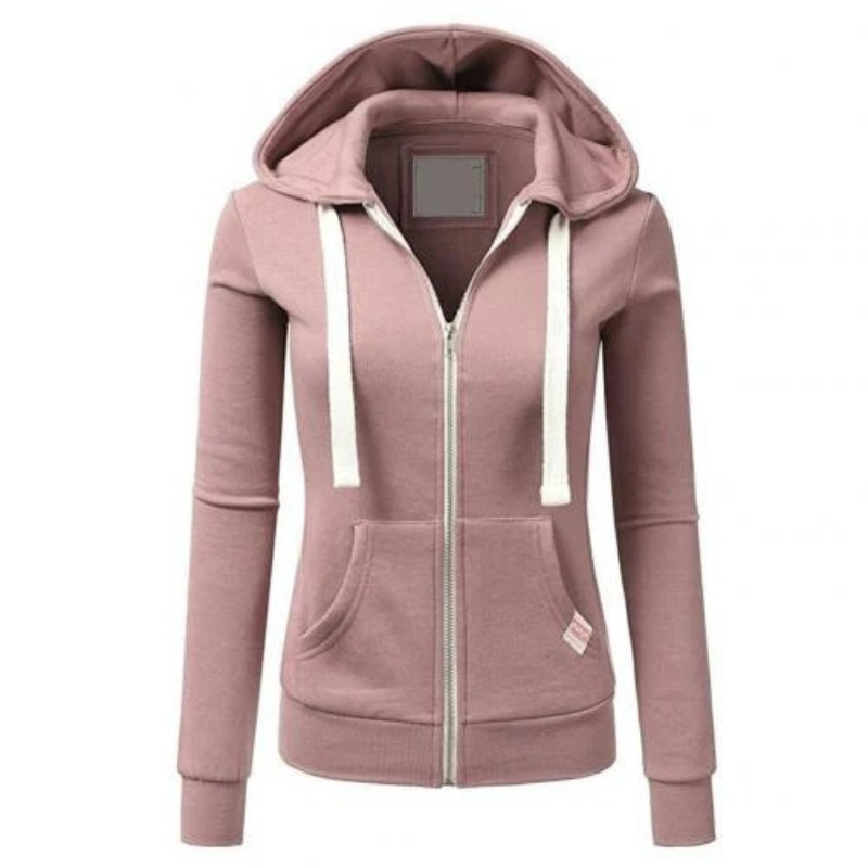 Klassischer Damen-Hoodie mit Reißverschluss im zeitlosen Stil