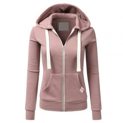 Klassischer Damen-Hoodie mit Reißverschluss im zeitlosen Stil