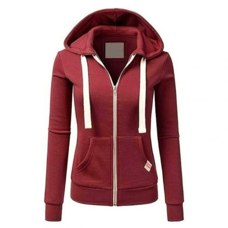 Klassischer Damen-Hoodie mit Reißverschluss im zeitlosen Stil