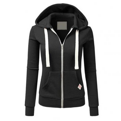 Klassischer Damen-Hoodie mit Reißverschluss im zeitlosen Stil