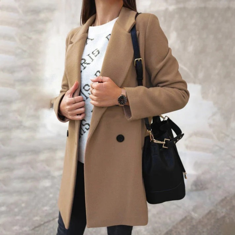 Klassischer eleganter Damenmantel mit zeitlosem Design für stilvolle Outfits