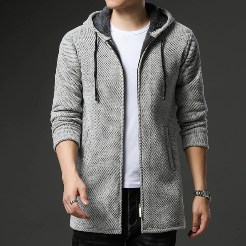 Klassischer langer Kapuzenpulli für Herren in modernem Schnitt