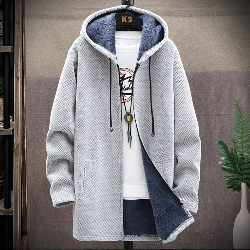 Klassischer langer Kapuzenpulli für Herren in modernem Schnitt