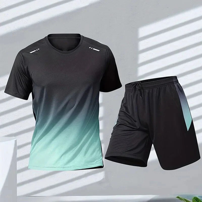 Klassisches Herren-Turnhemd & Shorts-Set für Sport und Freizeit in sportlichem Design