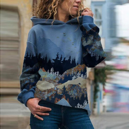 Künstlerischer Hoodie für Damen mit modernem Design und hohem Tragekomfort