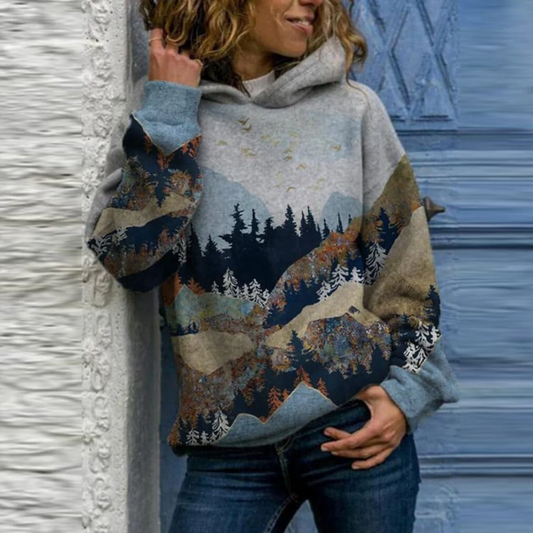 Künstlerischer Hoodie für Damen mit modernem Design und hohem Tragekomfort