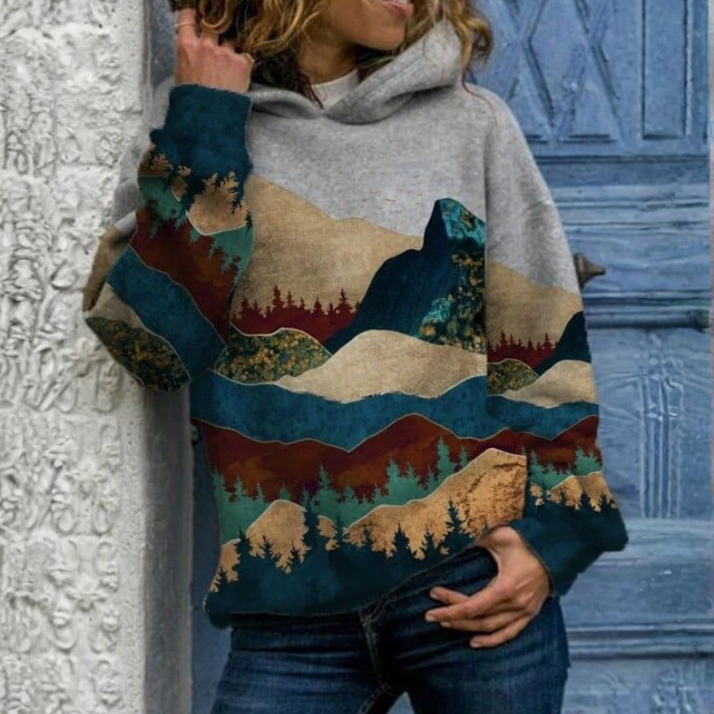Künstlerischer Hoodie für Damen mit modernem Design und hohem Tragekomfort