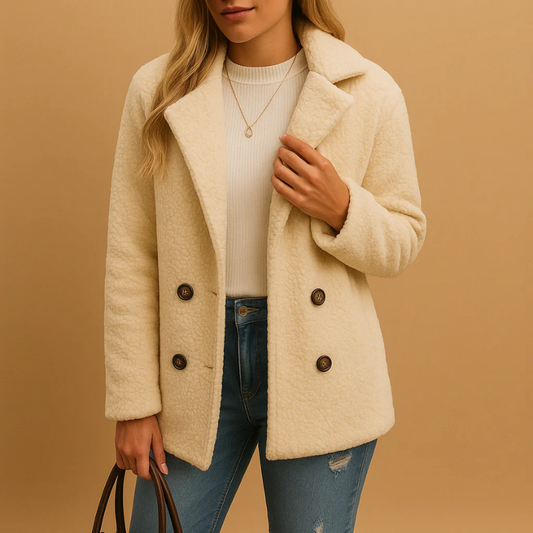 Kuscheliger Plüschmantel für Damen mit elegantem Design und wärmendem Komfort für den Winter