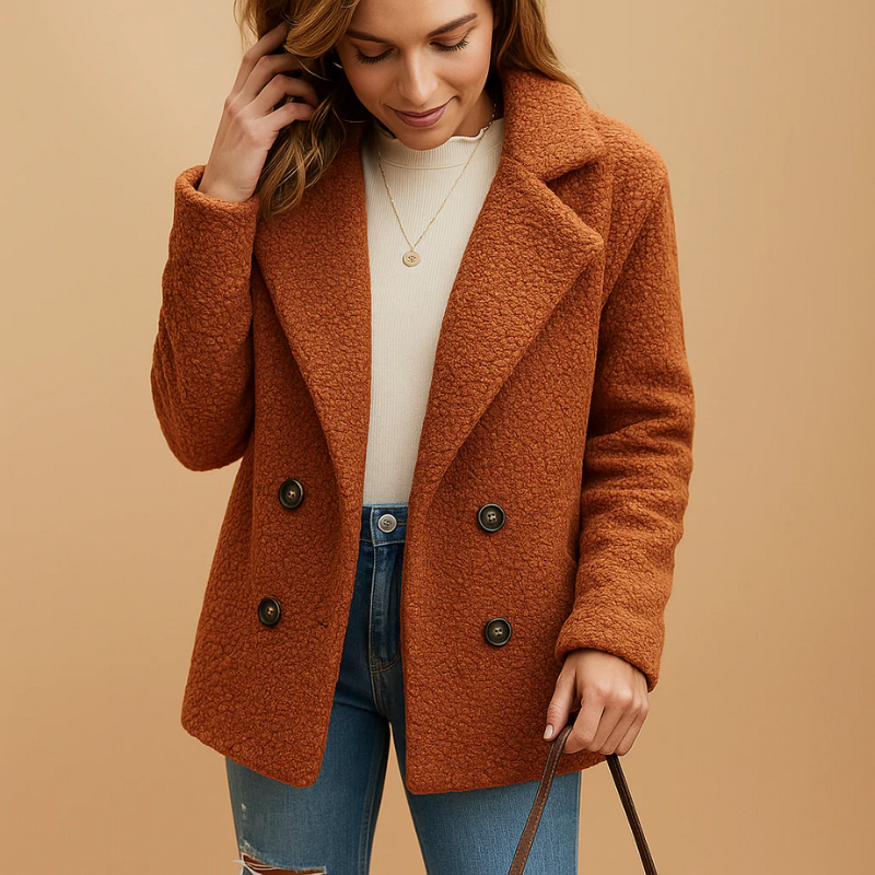 Kuscheliger Plüschmantel für Damen mit elegantem Design und wärmendem Komfort für den Winter